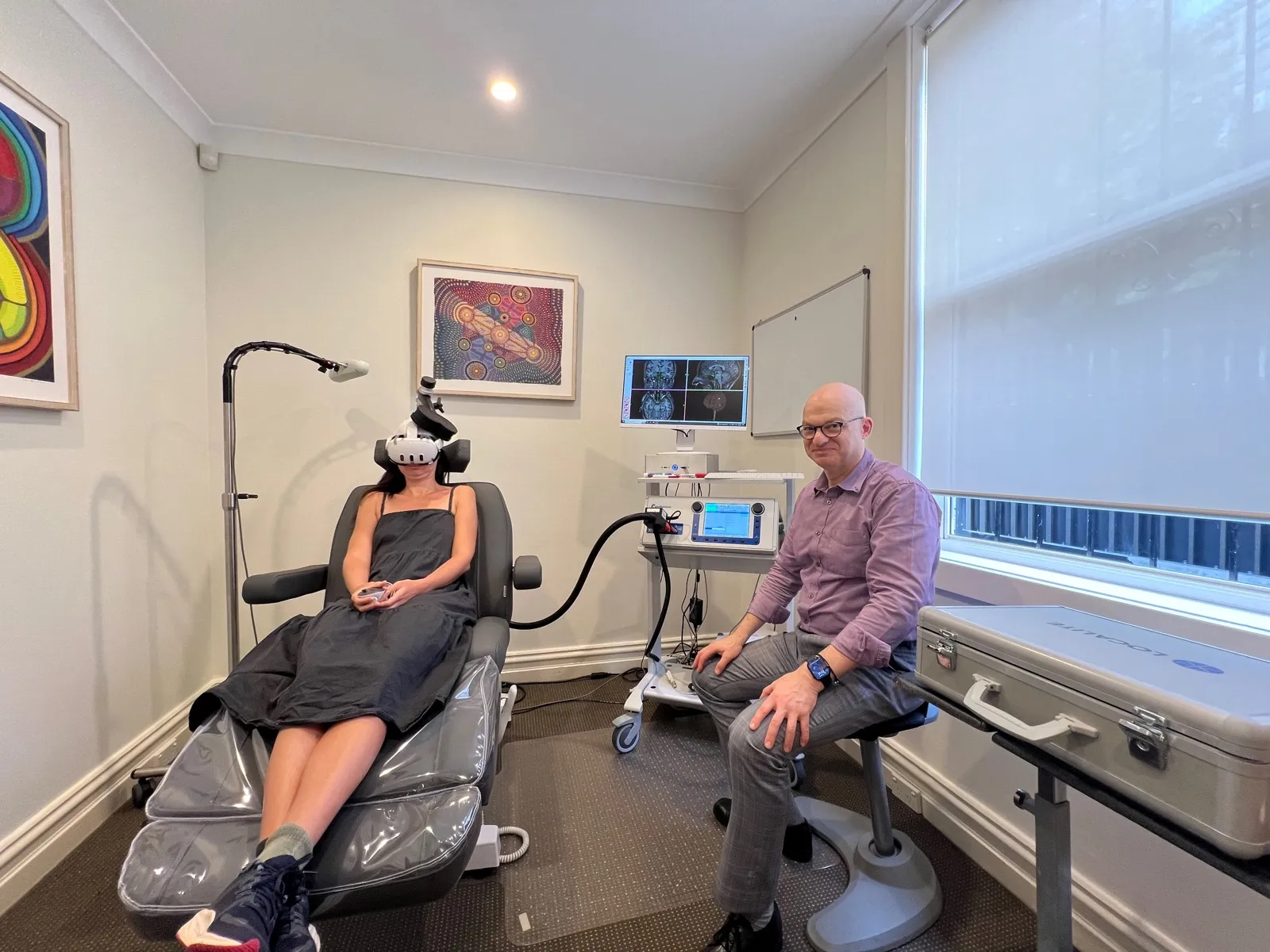 Olfactory and sensory device augmenting VR-delivered provocation